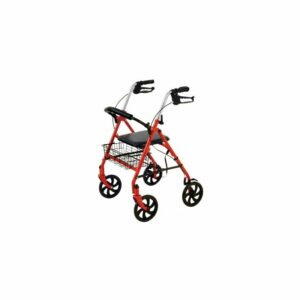 DEAMBULATORE  pieghevole “ROLLATOR  LIGHT  RED"     IN OFFERTA